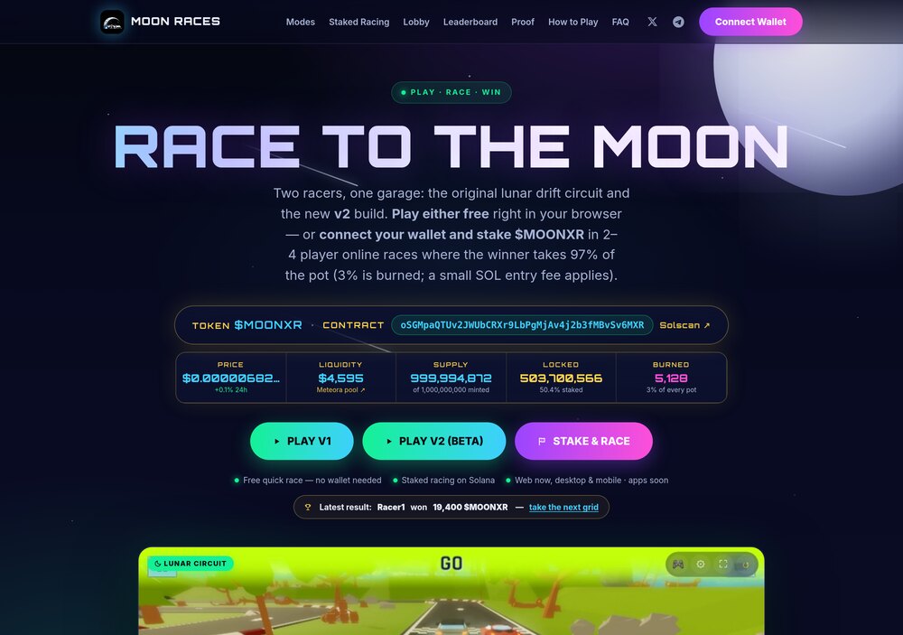 MoonRaces — screenshot